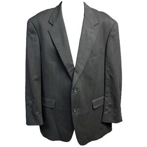 Austin Reed Suit Jacket 42R Dark Grey Pinstripe Tailored Classic Formal Business